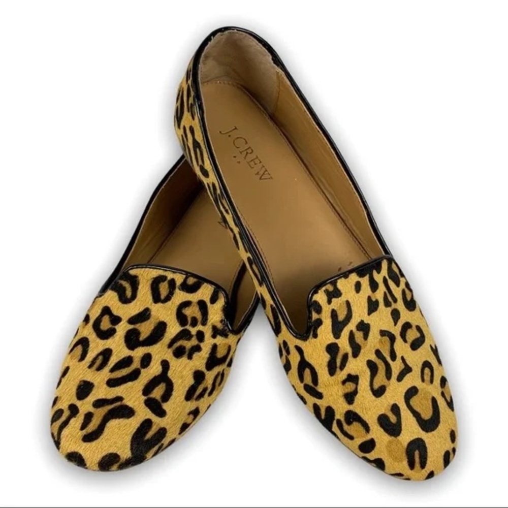 J.Crew leopard loafers